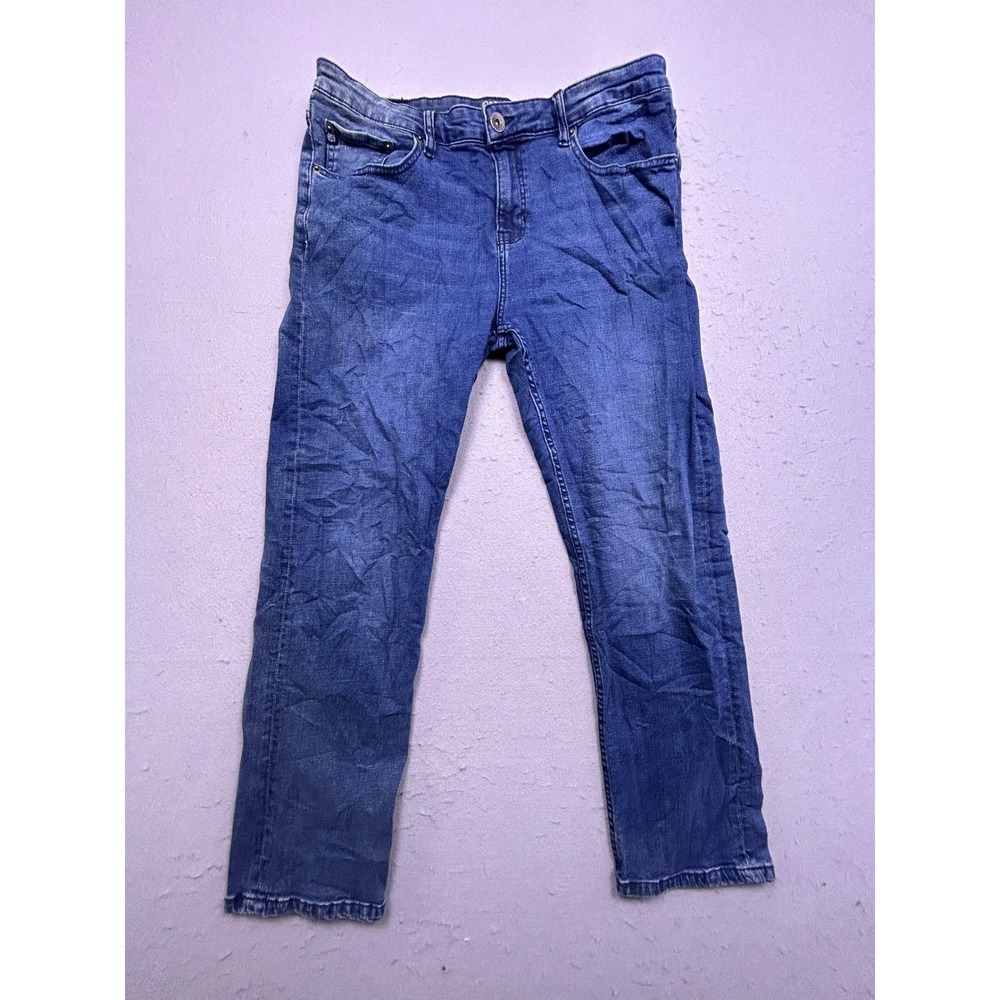 Chaps Slim Straight Fit Denim Jeans Blue 34x30 Mens